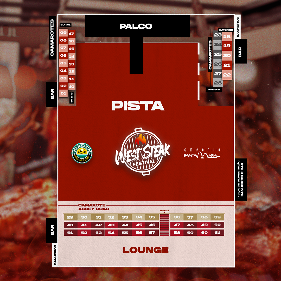 Mapa do West Steak Festival