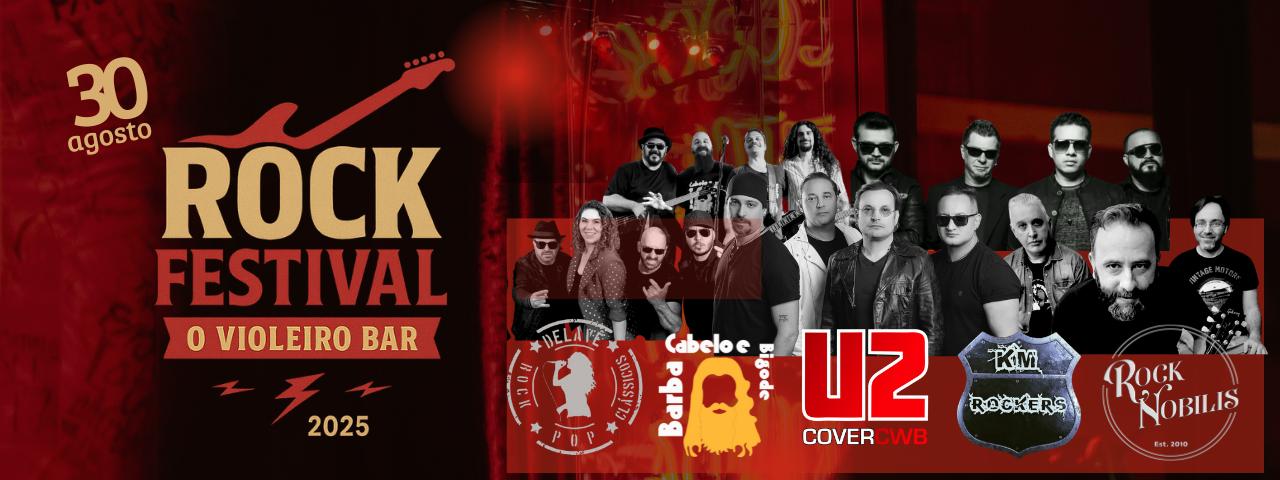 Rock Festival – O Violeiro Bar - Geral em Apucarana - Paraná
